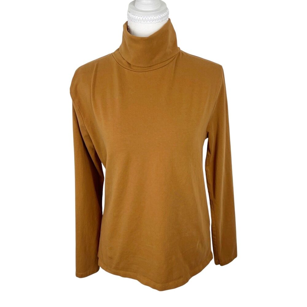 Tradlands Sweater Women Medium Mustard Pullover Turtleneck Long Sleeve Top